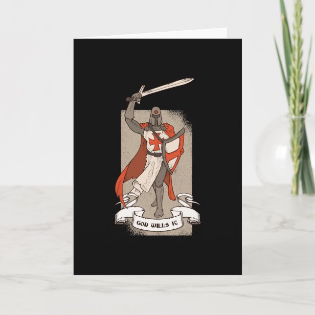 The Cross Crusader Khight Templar Warrior Of God Card (Front)