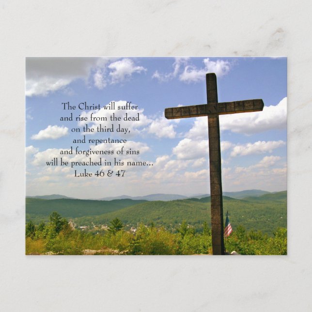 The Cross Easter Scripture Postcards (Front)