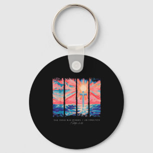 The Cross Has Spoeen I Am Forgiven Christian Jesus Key Ring