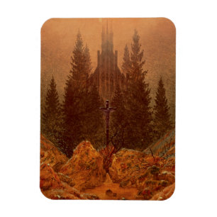 The Cross in the Mountains, 1812 (oil on canvas) Magnet