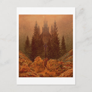 The Cross in the Mountains, 1812 (oil on canvas) Postcard