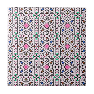 The Cross Stars in Colourful Seamless Pattern Ceramic Tile