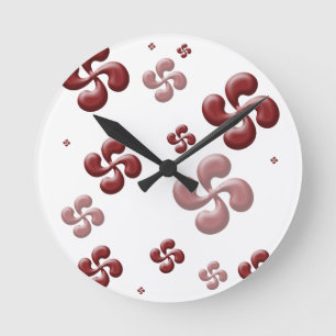 The crosses Basque 3D! Round Clock