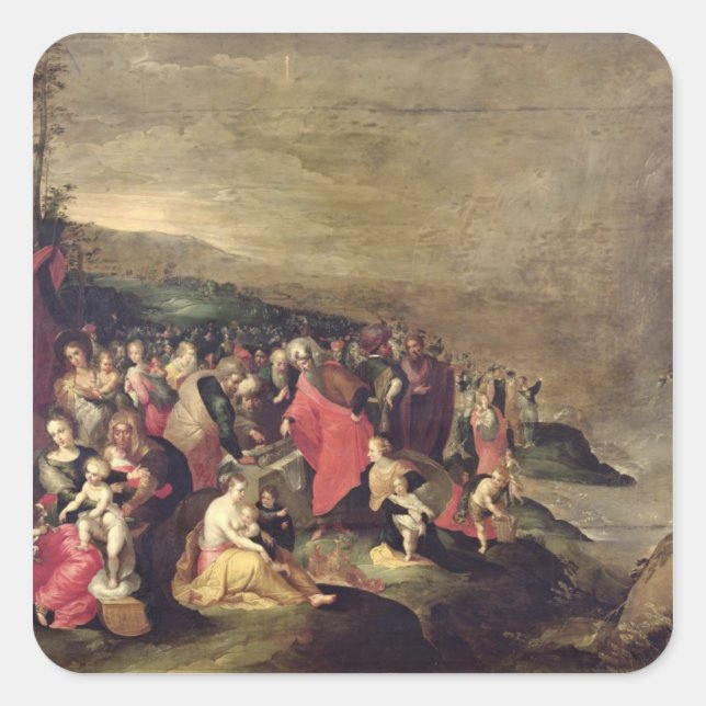 The Crossing of the Red Sea Square Sticker (Front)