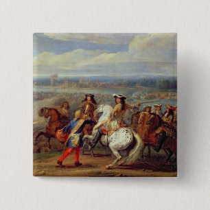 The Crossing of the Rhine, 12th June 1672 (oil on 15 Cm Square Badge