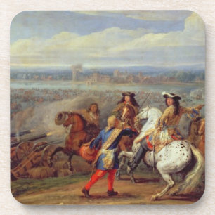 The Crossing of the Rhine, 12th June 1672 (oil on Coaster