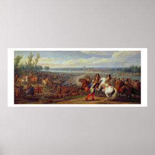 The Crossing of the Rhine, 12th June 1672 (oil on Poster