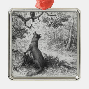 The Crow and the Fox Metal Ornament