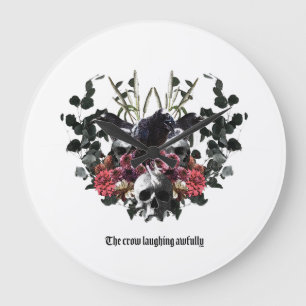 The Crow Laughing Awfully Large Clock