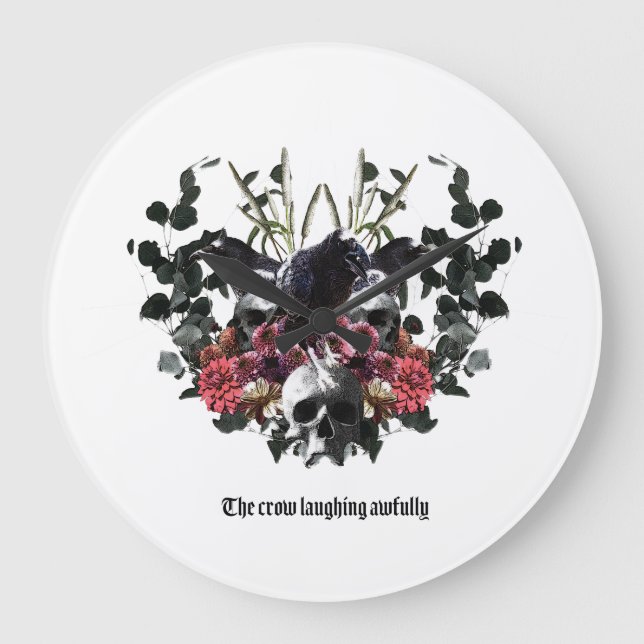 The Crow Laughing Awfully Large Clock (Front)