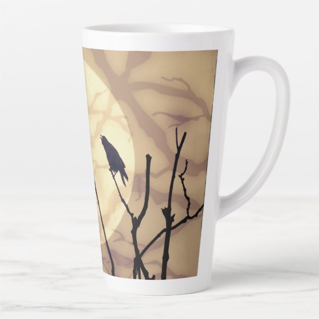 The Crow, The Moon, The Shadows Latte Mug (Right)