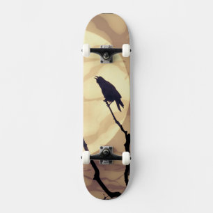 The Crow, the Moon, the Shadows Skateboard