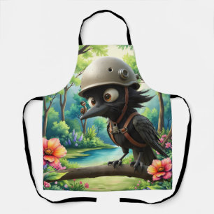The Crow Who Took Flying Advice from a Snail. Apron
