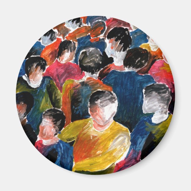 The Crowd - fridge magnet. Magnet (Front)