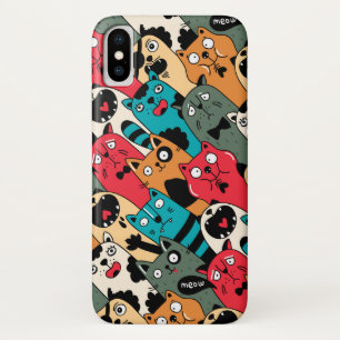 The crowd of cats iPhone x case