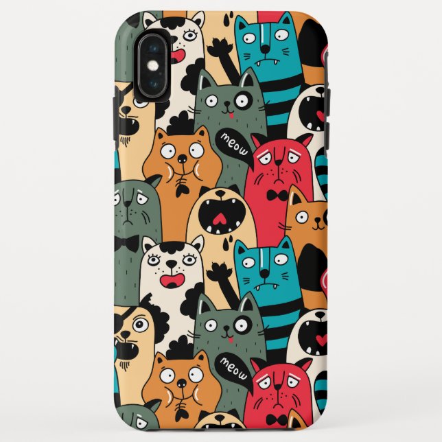 The crowd of cats Case-Mate iPhone case (Back)