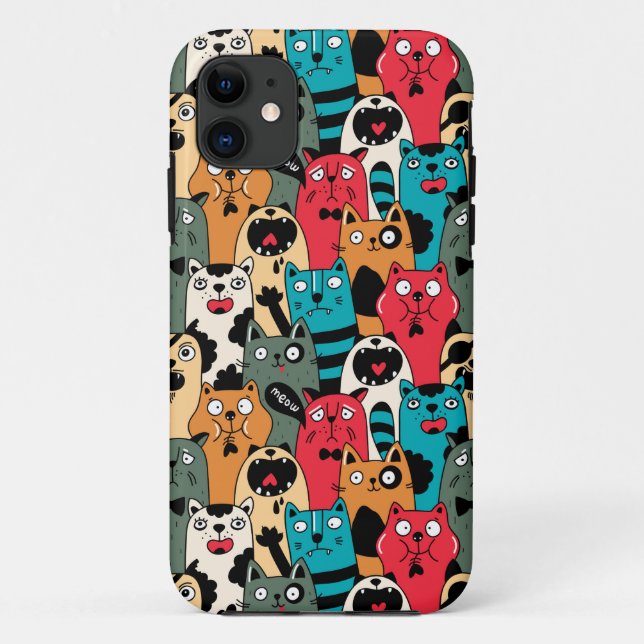 The crowd of cats Case-Mate iPhone case (Back)