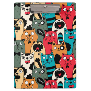 The crowd of cats clipboard