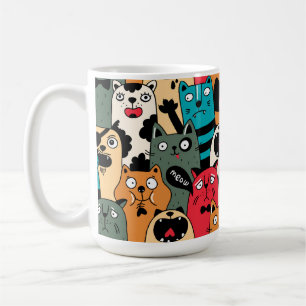 The crowd of cats coffee mug