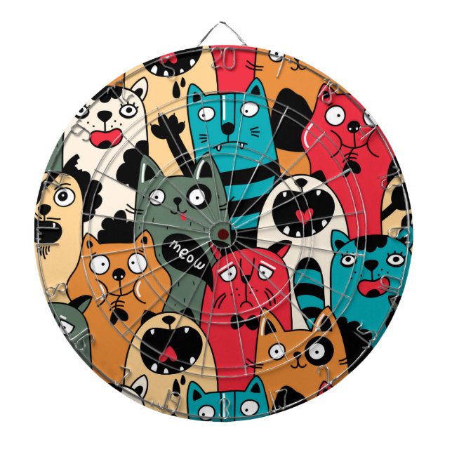 The crowd of cats dartboard (Front)