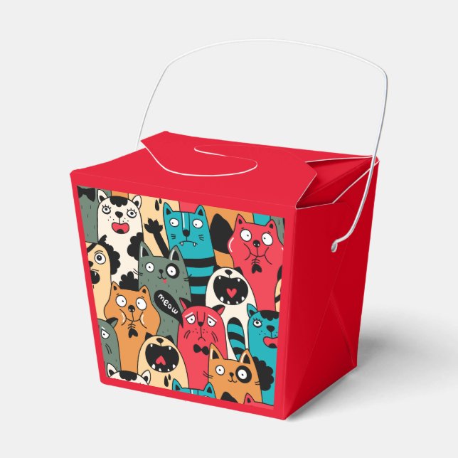 The crowd of cats favour box (Front Side)