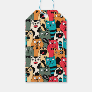 The crowd of cats gift tags