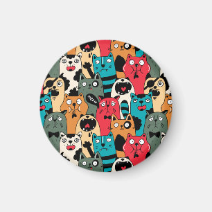 The crowd of cats magnet