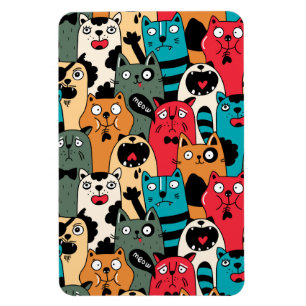 The crowd of cats magnet