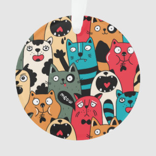 The crowd of cats ornament
