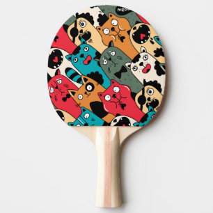 The crowd of cats ping pong paddle