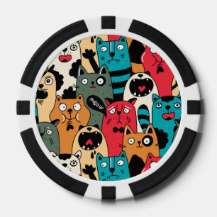 The crowd of cats poker chips