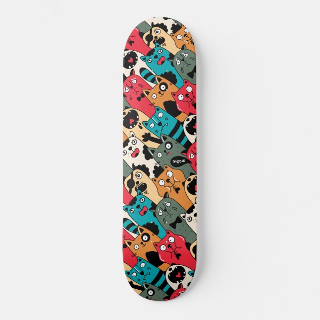 The crowd of cats skateboard (Front)