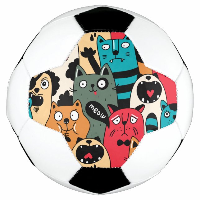The crowd of cats soccer ball (Front)