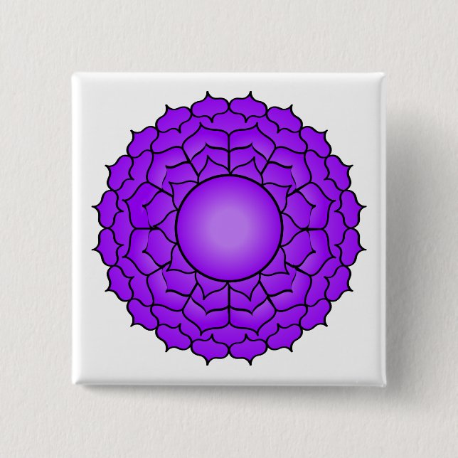 The Crown Chakra 15 Cm Square Badge (Front)