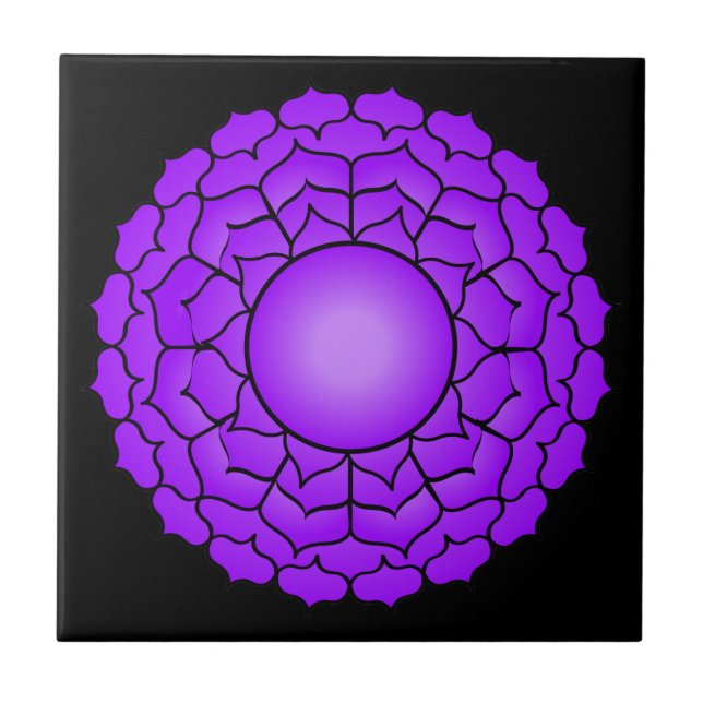 The Crown Chakra Ceramic Tile (Front)