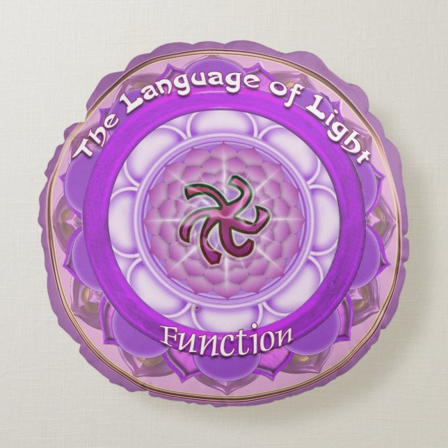 The Crown Chakra symbol or Function Round Cushion (Front)