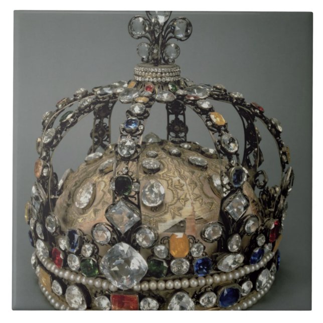 The Crown of Louis XV, 1722 (gilded silver, replac Ceramic Tile (Front)