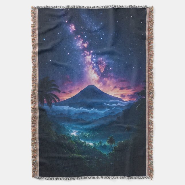 The Crown of the Javanese Sky Throw Blanket (Front Vertical)