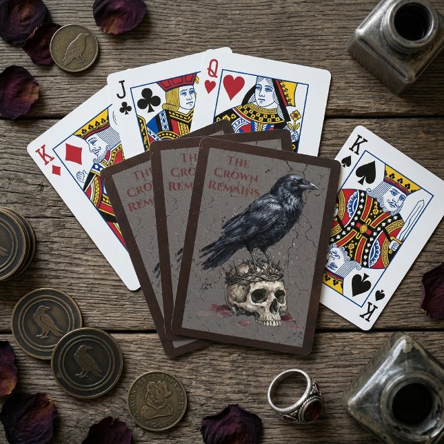 The Crown Remains Gothic Raven Skull Playing Cards (Creator Uploaded)