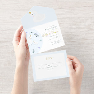 The Crowned Swan All In One Invitation