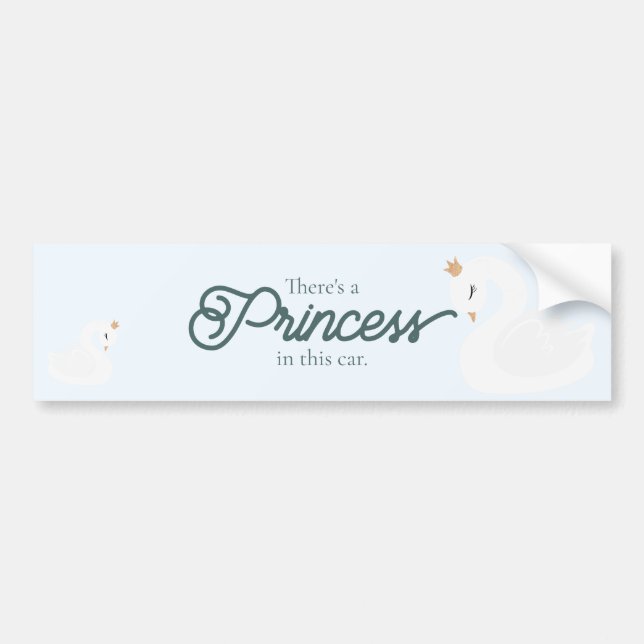 The Crowned Swan Bumper Sticker (Front)