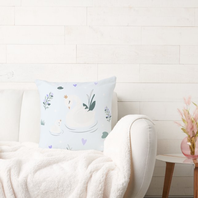 The Crowned Swan Cushion (Couch)