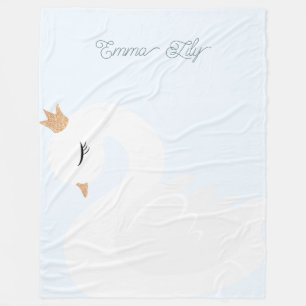 The Crowned Swan Fleece Blanket