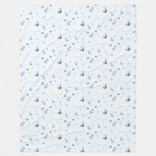 The Crowned Swan Fleece Blanket