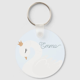 The Crowned Swan Key Ring