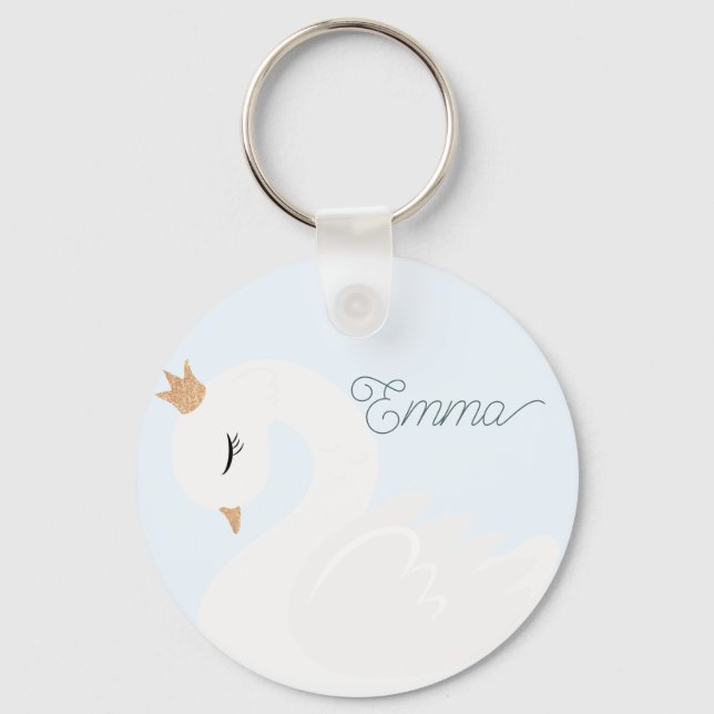 The Crowned Swan Key Ring (Front)
