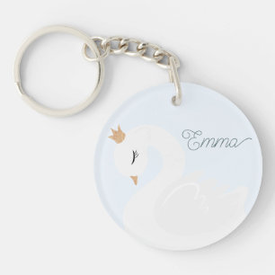 The Crowned Swan Key Ring