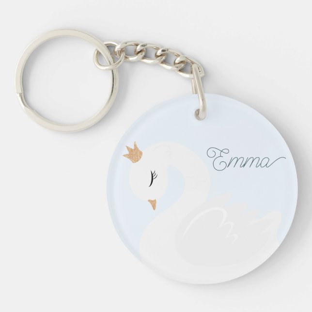 The Crowned Swan Key Ring (Front)