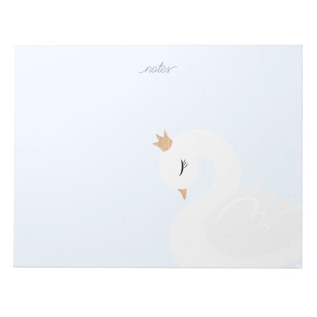 The Crowned Swan Notepad (Front)