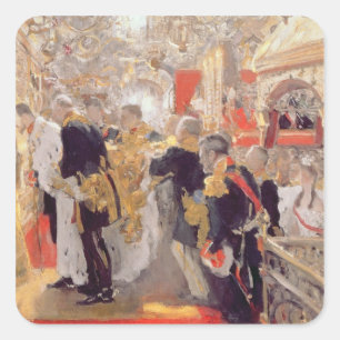 The Crowning of Emperor Nicholas II Square Sticker